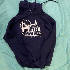 navy pier chicago navy blue hoodie